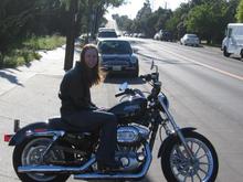 My awesome wife and her 883L.