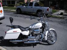 My custom 883 touring rig.  Has 32k on it so far, and having a great time riding it.