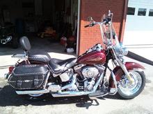 cleaned back up after riding in the rain