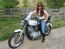 Me and my first ride, my Sporty.  Loved that bike!  2005 883 w/a Stage I Kit and SEII's.  It sounded great and ran like a scalded cat.  Wish I had been able to keep it and the Deluxe both.