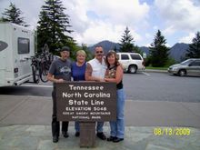 The N.C.-TN State line in the Smokey Mountains National Park