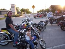 night bike-hangin' with my lil' man