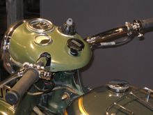 Military Motorcycle, 1967
Triumph (GB est, 1902)
500 cc Trophy
on loan from Bud Leonard

Note the details on the console..