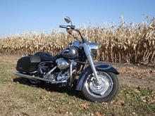 Parked by a corn field on a ride to Iowa.