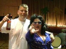 In Vegas and found a female Elvis impersonator.