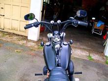 10 inch Fat Risers with Chrome Tops / Night Rod Special Bars