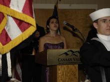 Me singing the National Anthem at the Navy Ball in 09
