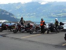Bikes overlooking Lake Brienz