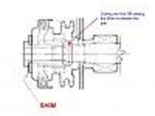where shim would need to be if nut bolt is wrong.  Get a new nut to fix.  
