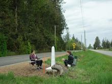 .. with a White Post...