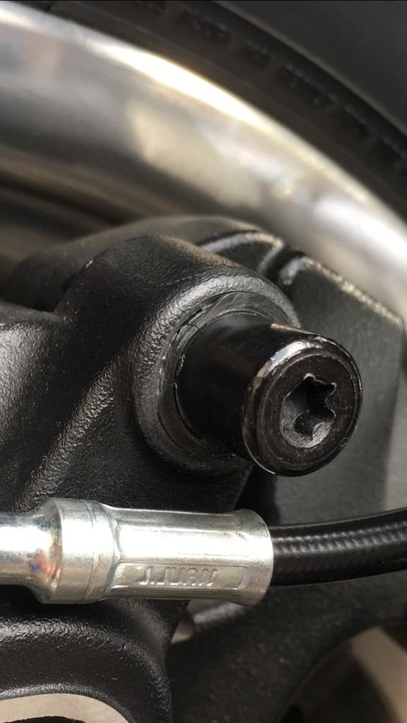 Small crack in rear caliper bushing Harley Davidson Forums