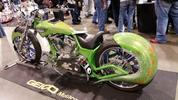 This is the Geico bike (they were one of the sponsors). I liked how they gave a "tail" to the fender.