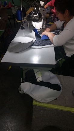 the start of sewing the pieces together.