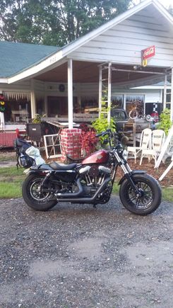 Antique store with an old Hudson truch out front.
