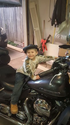 My grandson and my harley