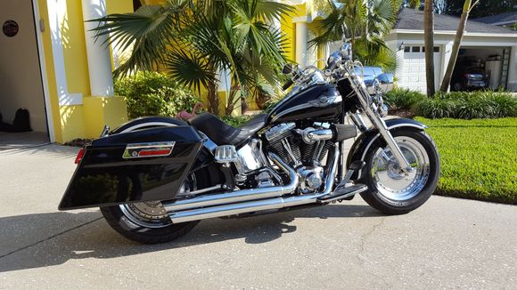 Softtail with hard bags.