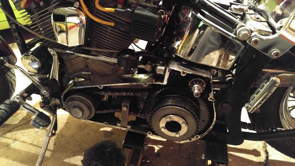 Back together, with the new O-ring and a new primary chain.