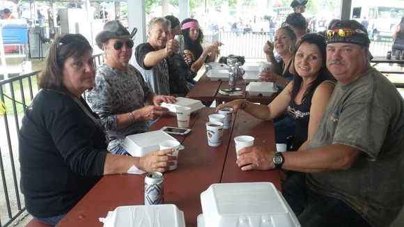 Back at Seacliff park for an awesome lunch that was provided to all the riders by the "Great Canadian BBQ"