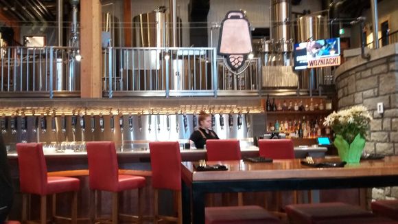 The bar inside the brewery.