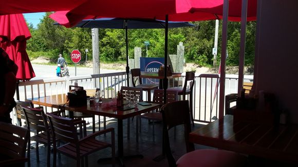 The patio at the Beach Club.