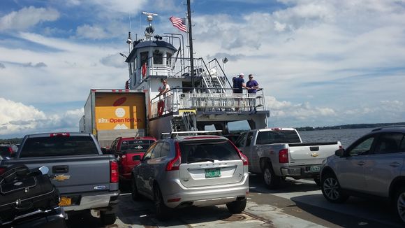 Day2 -  The ferry crossing Lake Champlain. A 15-20 minute ride from Plattsburgh NY to Burlington Vermont.