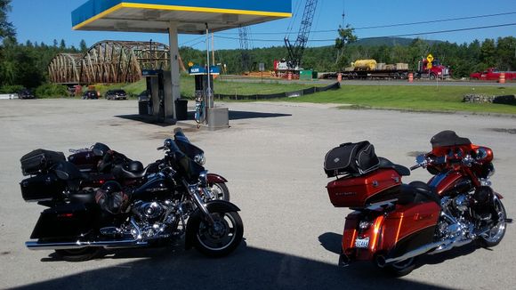Day 3 -  We crossed that bridge in the back ground into the state of Maine.