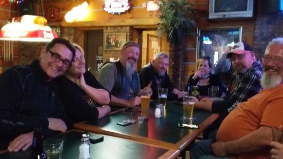Some of the “Wanderers” the lunch table.