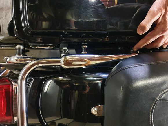 My finger is pointing to docking point #1, which tucks in tight.