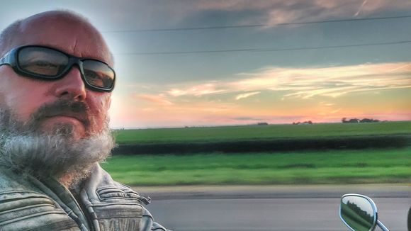 Headed home, northbound. 