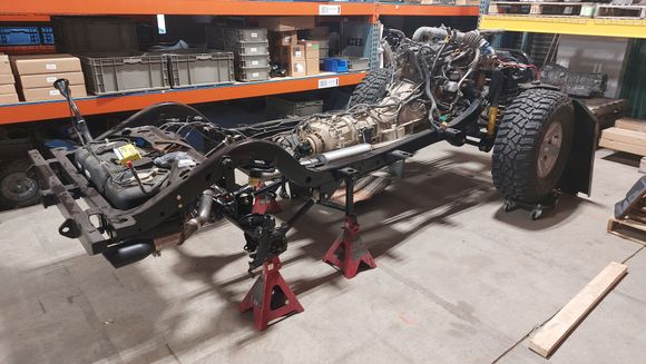 Rear axle, finally back under the Jeep.

