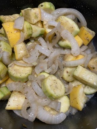 Veg medley, onion, summer squash & zucchini squash