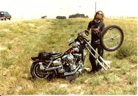My bro when we were coming back from Sturgis, some time in the 80’s