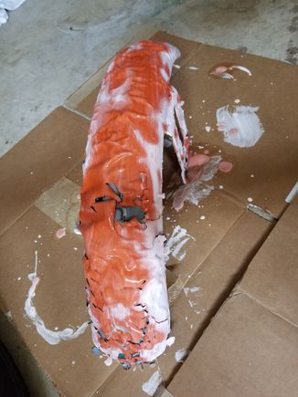 Front fender after 15 mins with acid peel