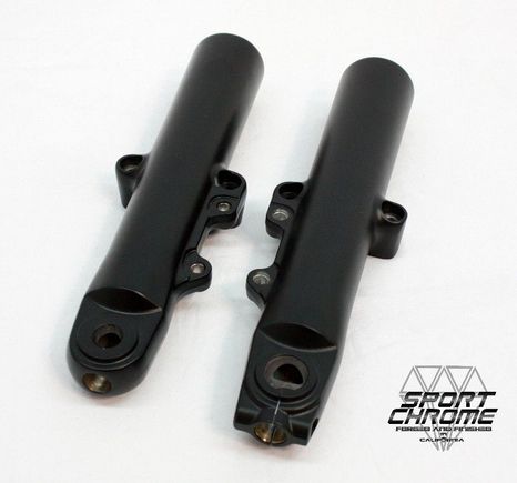 Black powder coated fork legs for exchange Street Glide, Road Glide 2014 and later Touring