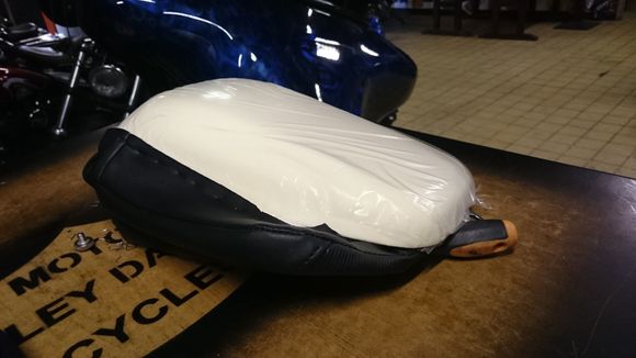 Remove stock passenger pillion vinyl...