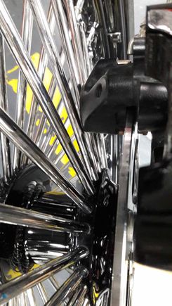 Brake caliper scraping the 23" Mammoth fat spoke