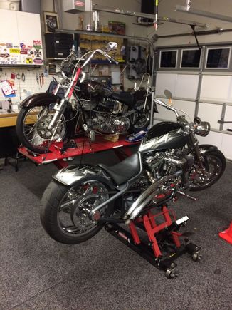 Changed out the frt. wheel chock with roll in kind much better. 