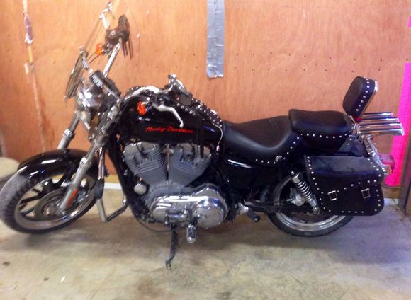 New seat, saddle bags. Luggage rack
