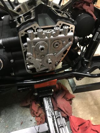 Use loctite (SM specifies red/blue) from here on out. Reinstall the six cam plate bolts using the proper torque spec and sequence. Before installing the cam plate, replace the three o rings I mentioned earlier.