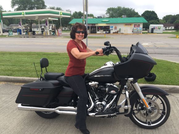 Brenda trying it on for size. I think she could handle it.