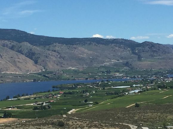 Looking East from the other side. You can see the road climb out of the Valley.