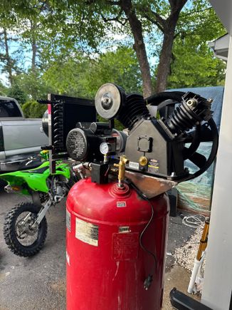 Got a 5 HP Vevor motor and 175 PSI HF two stage compressor head