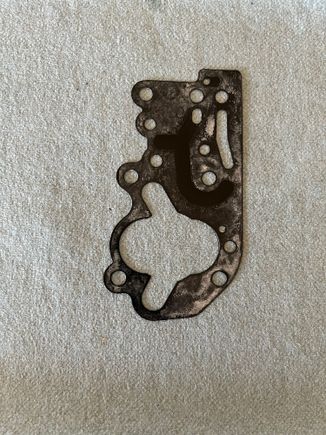 Case gasket. Cover gasket is in place on pump