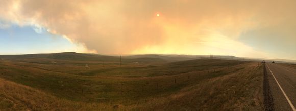 Glacier natuonal park fire, had to turn around and gi back to Kalispell via route 2.  Long day