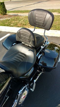 Had a local trim shop stitch up some covers for the backrests to match the CVO seats