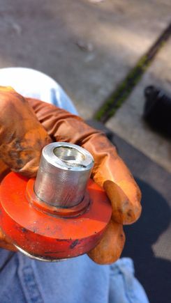 The Alloy Art aluminum isolator bushing had a few burrs that I filed off before re-installing.