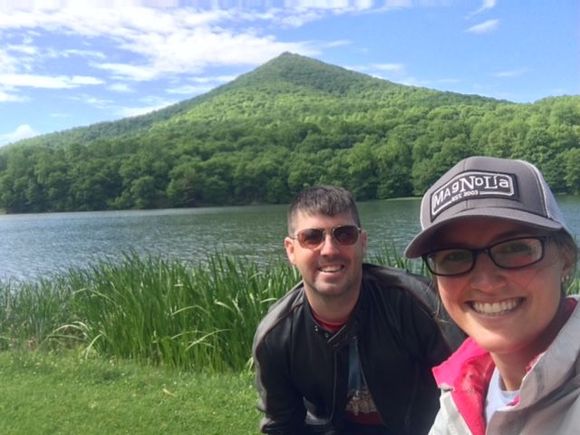 This view can be seen in their dining room, so if you go (Peaks of Otter) ask for a window seat!