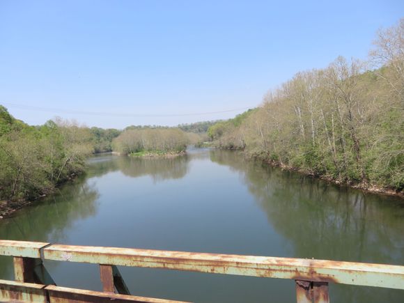 Looking down river from the bridge