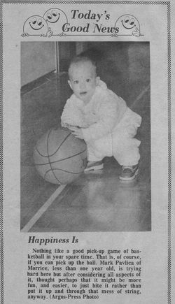 My 15 minutes of fame, made the local paper at 1.