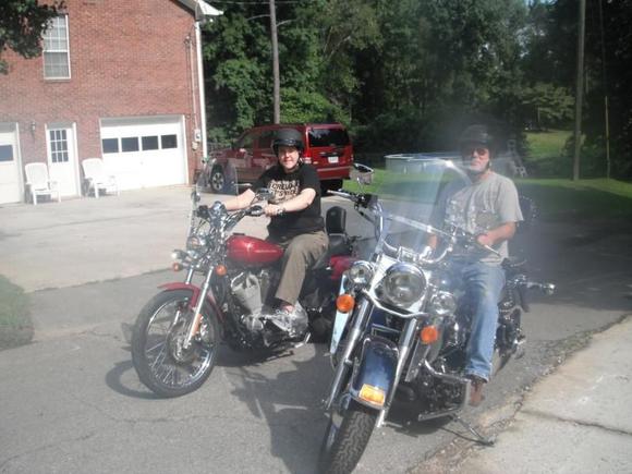 Me and Stacy ready for our Sunday morning ride.